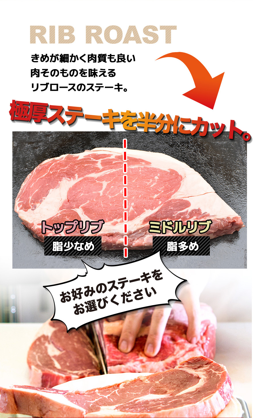 トップリブ&ミドルリブステーキ